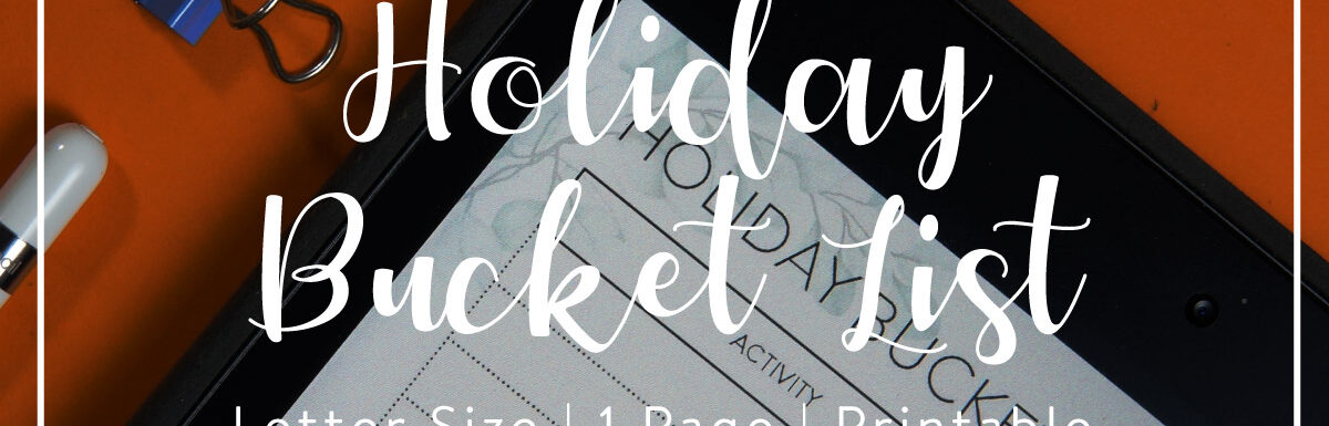free printable planner for holiday bucket list