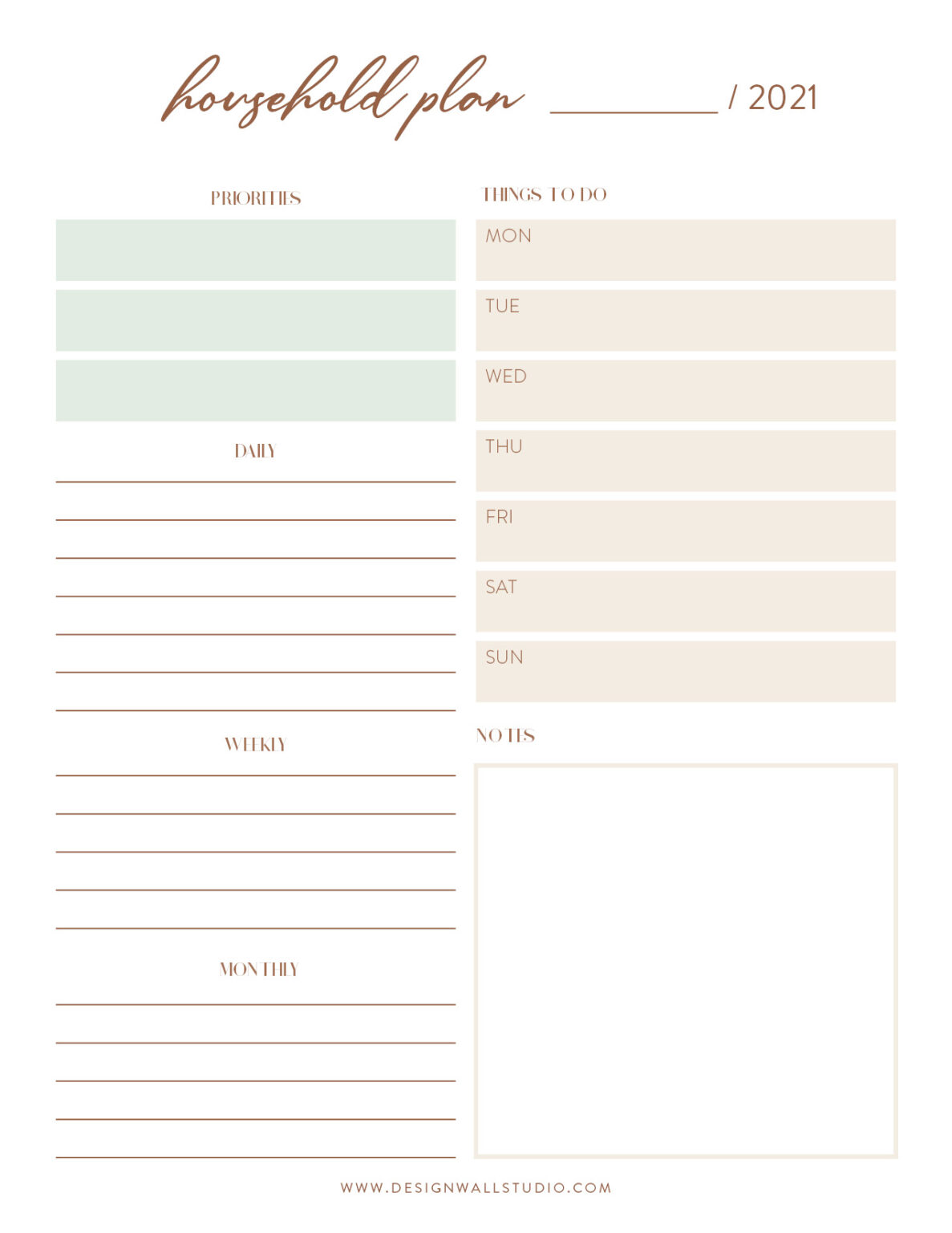 free printable business planner 2021 pdf