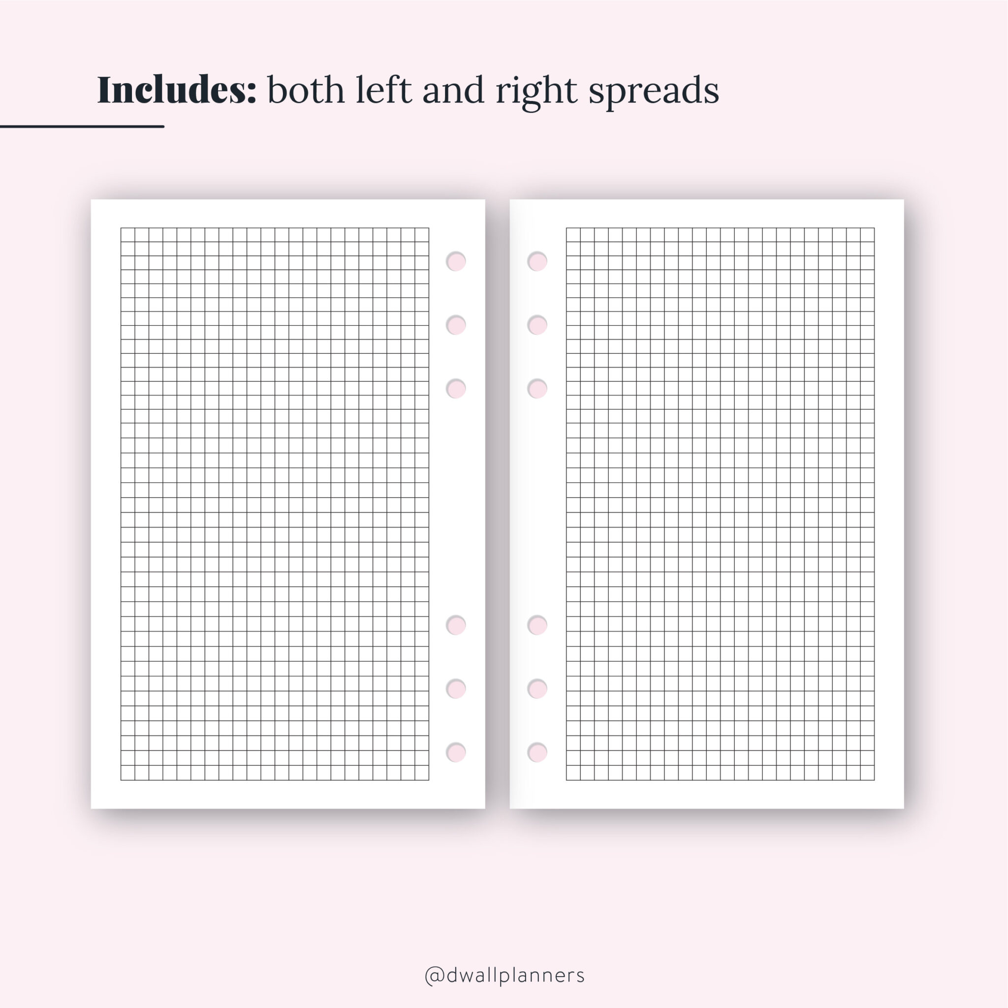 Grid Paper Printable Insert Half Letter size