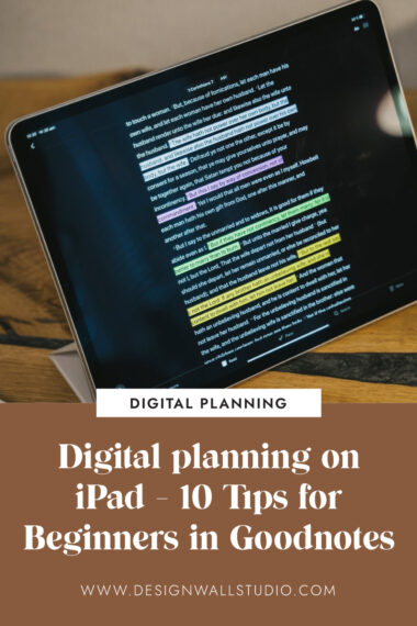 digital planning on ipad