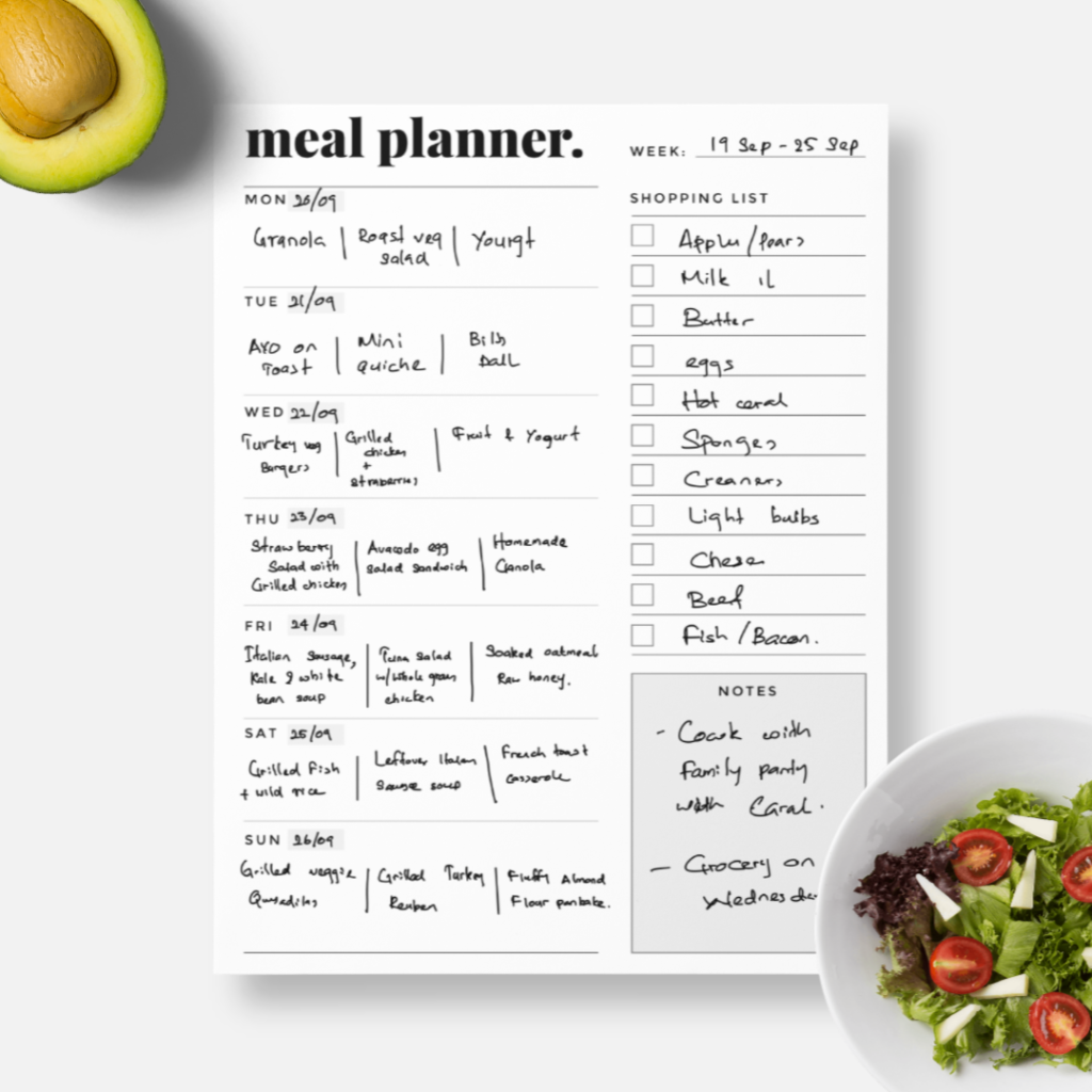 MEAL PLANNER ON POWERPOINT