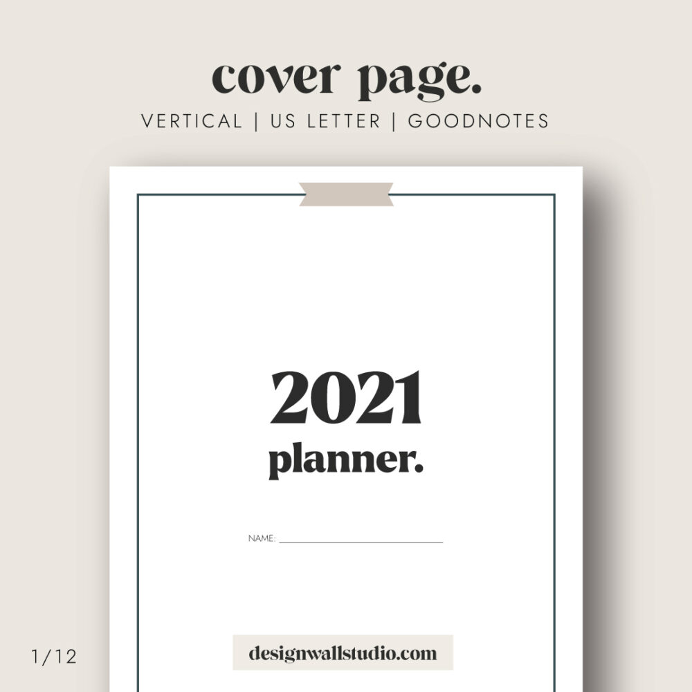 2021 full planner printable digital