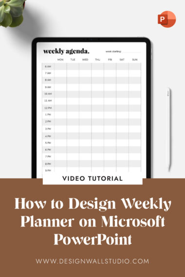 weekly agenda design on PowerPoint