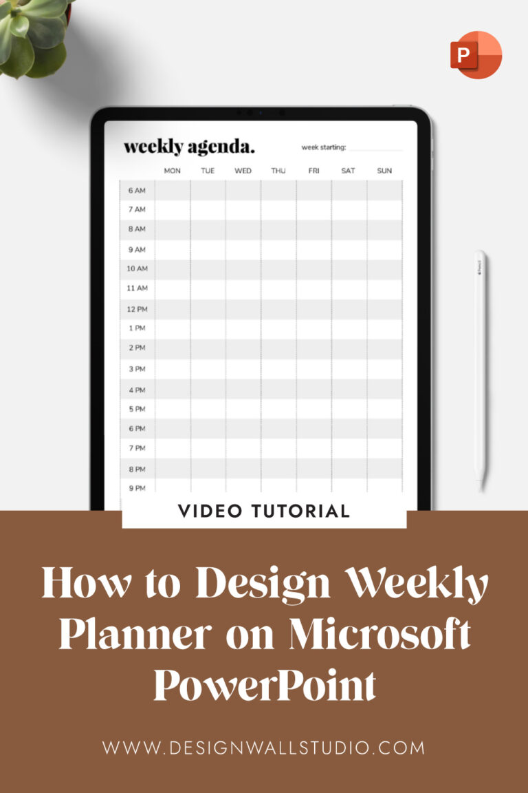 weekly agenda design on PowerPoint
