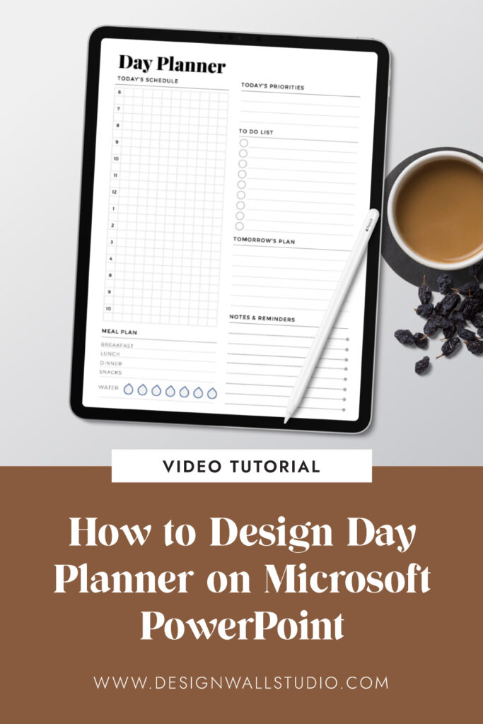 day planner design on powerpoint