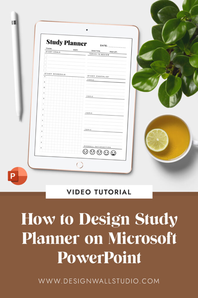 STUDY PLANNER ON POWERPOINT