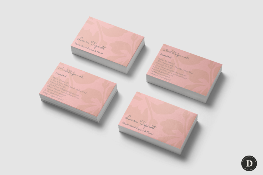 Floral Business Card Design - Designwall Studio