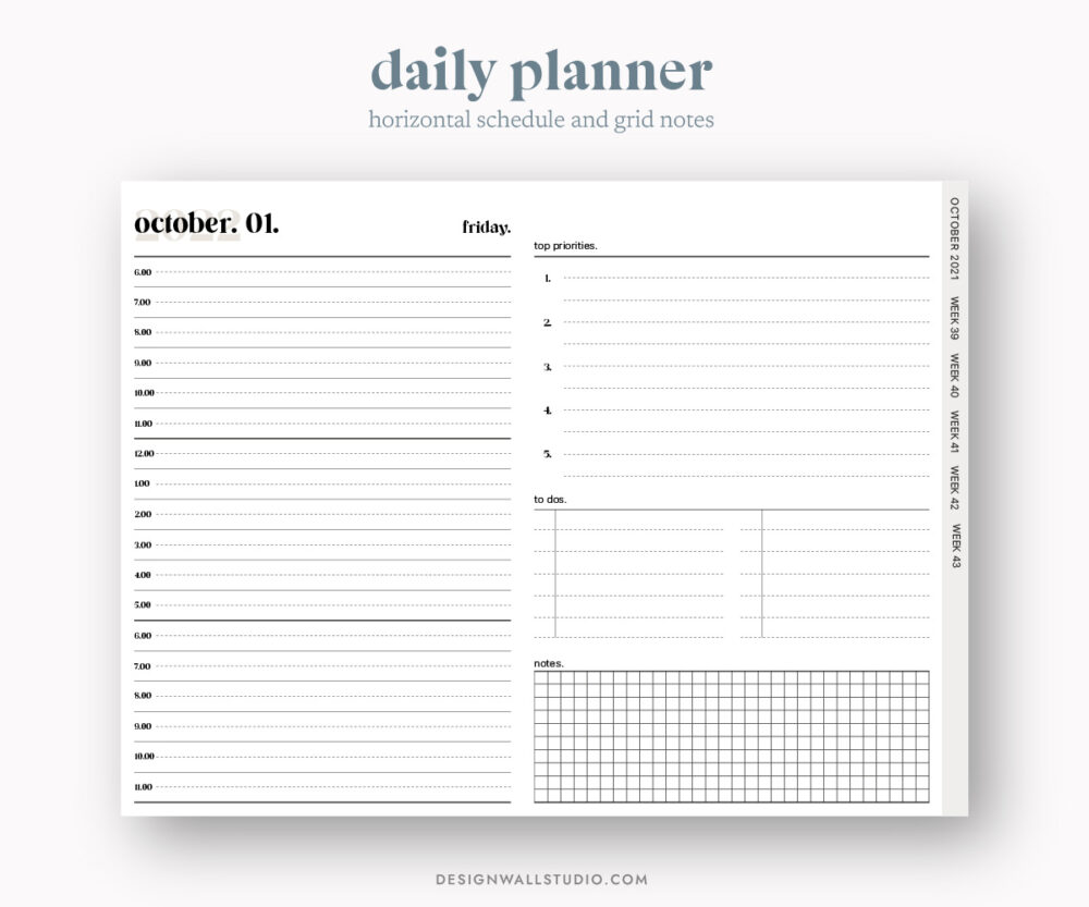 Daily Digital Planner - October 2021 - Free Digital Planner for ...