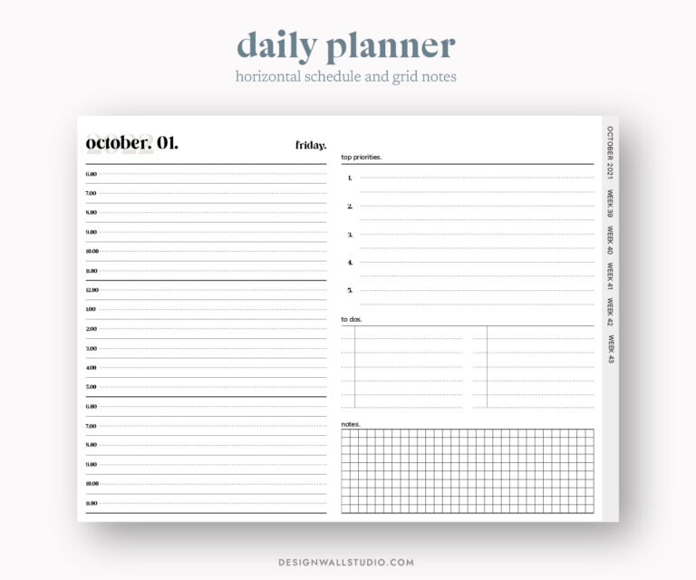 Daily Digital Planner – October 2021 – Free Digital Planner for ...