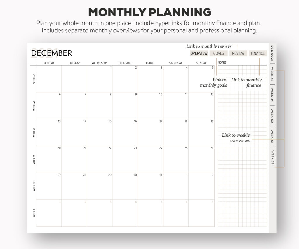 Daily Digital Planner – December 2021 – Digital Planner for Goodnotes ...