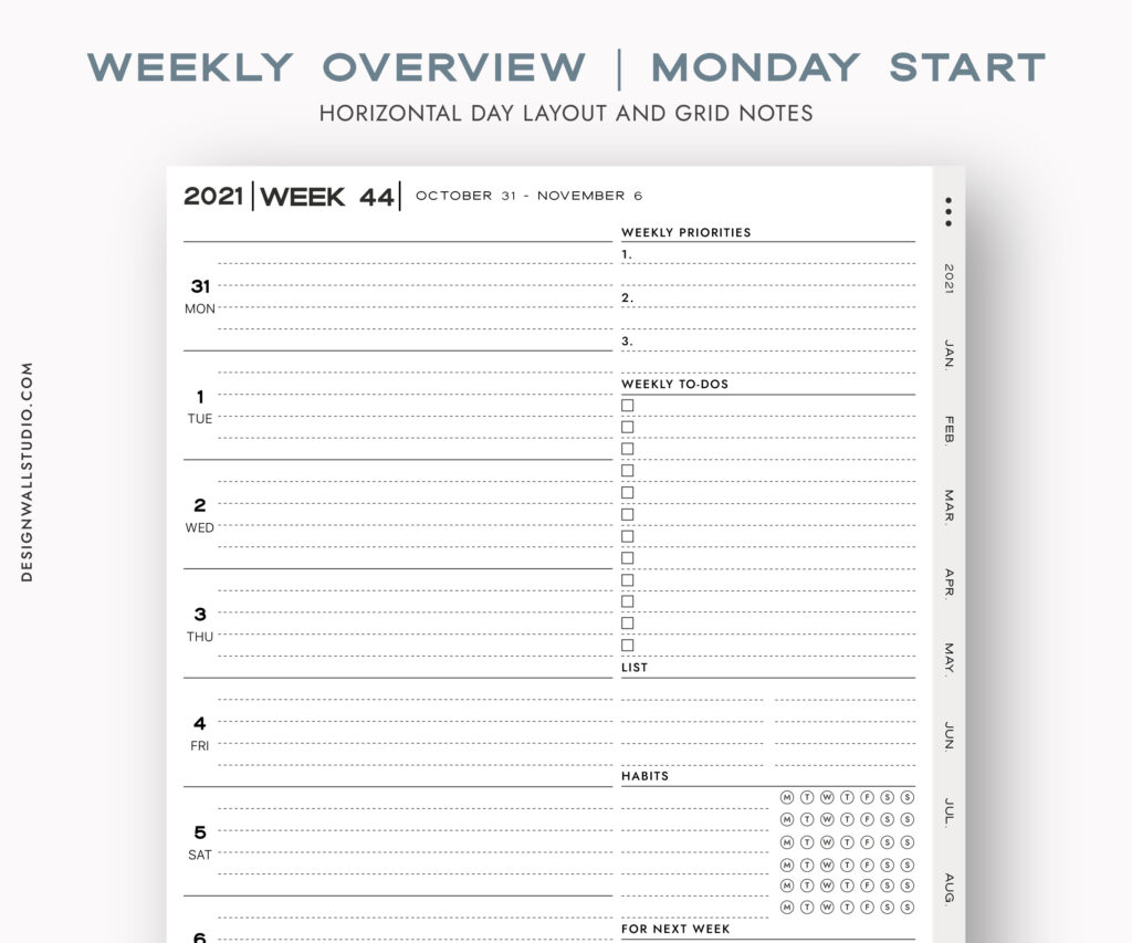 Daily Digital Planner – November 2021 – Digital Planner for Goodnotes ...