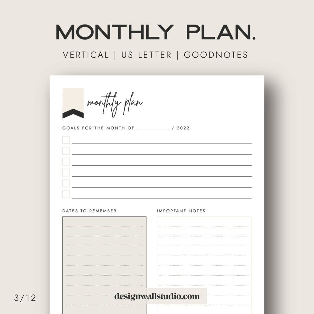 2022 planner, weekly planner, monthly daily planner