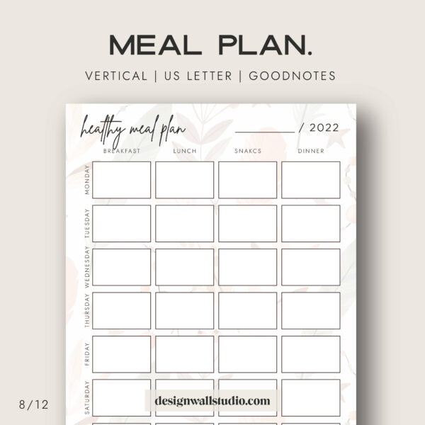 2022 Yearly Planner Printable Insert (US Letter size) – Free Download ...