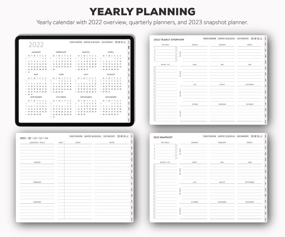 Weekly Digital Planner - January 2022 - Digital Planner For Goodnotes 