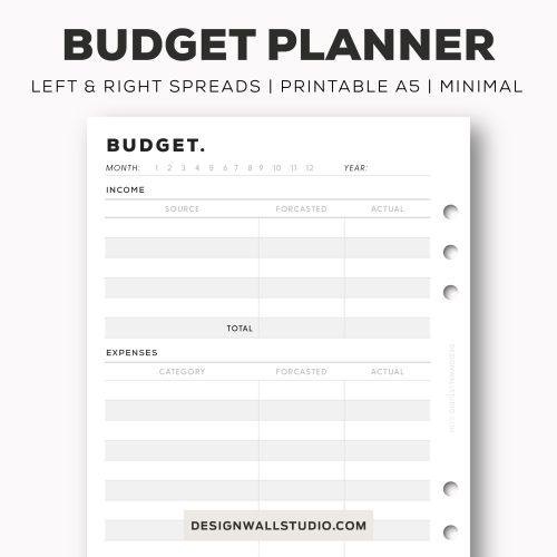 printable budget planner