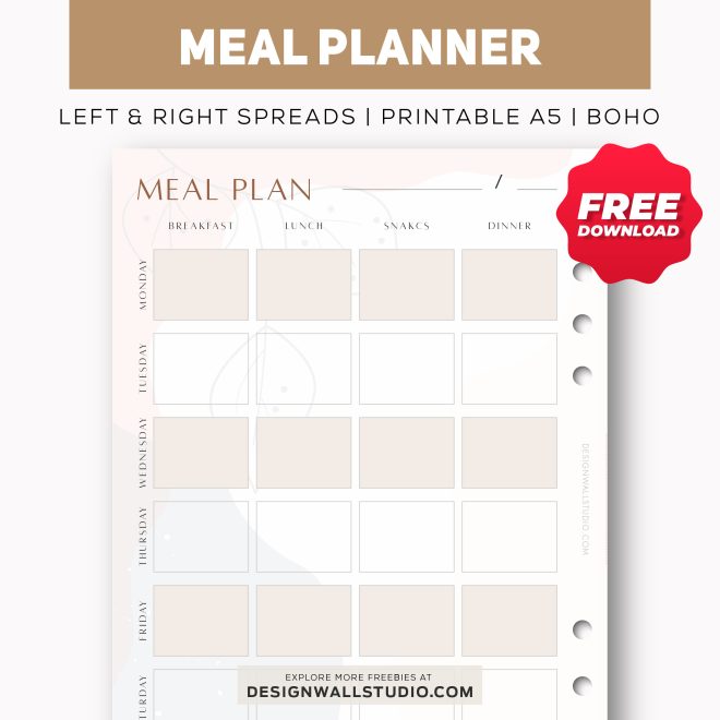 minimal meal planner