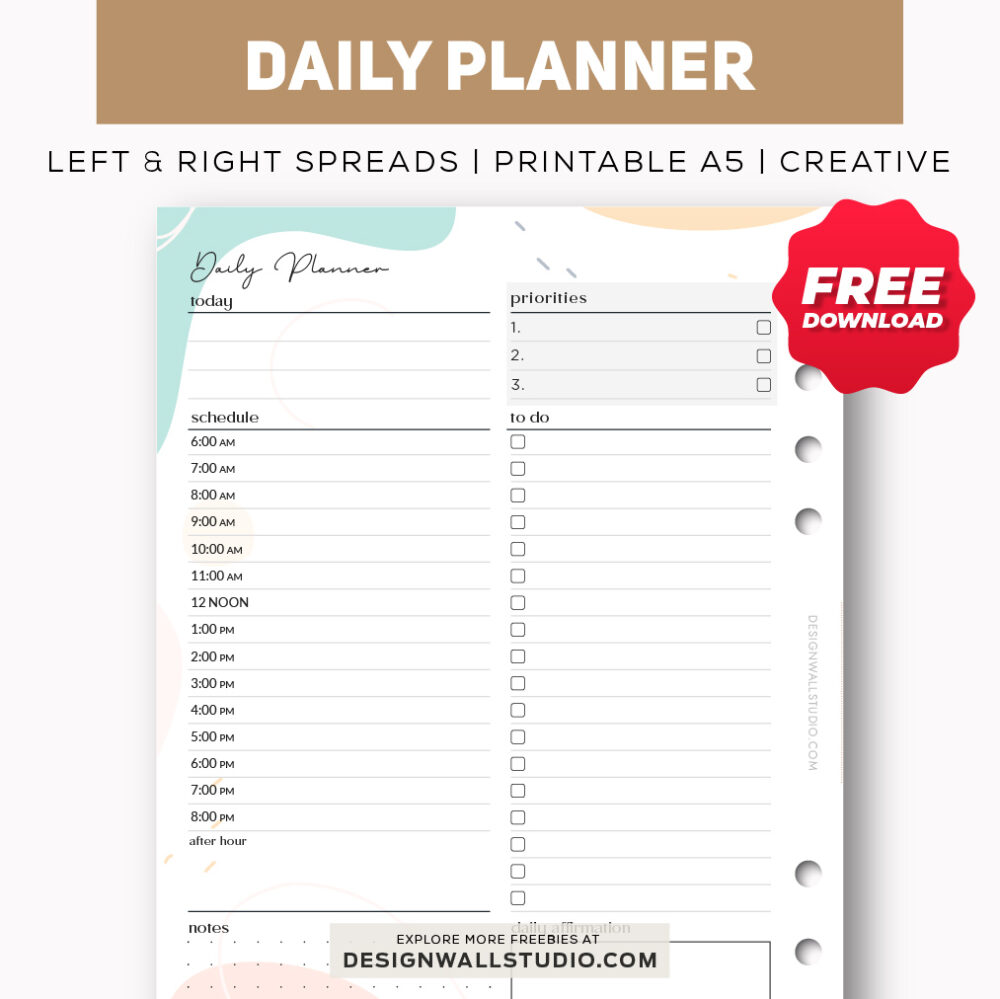 day planner printable