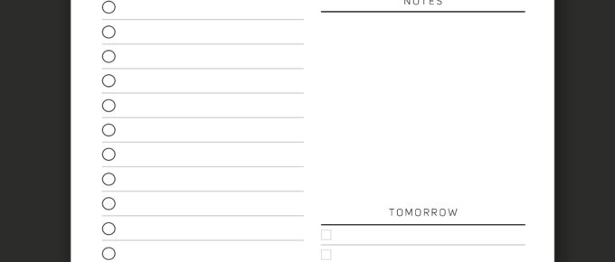 daily planner printable to do list
