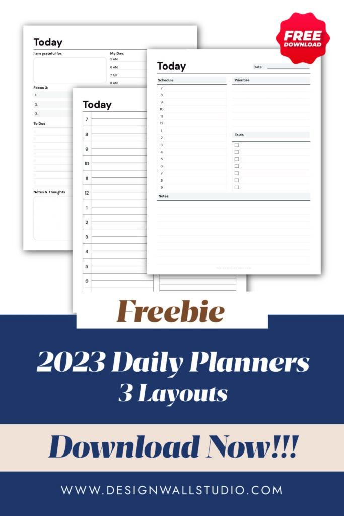 Daily Planner Printable, A5 Planner, A4 Planner, Daily to Do List Template,  Time Management, Digital Download (Instant Download) 